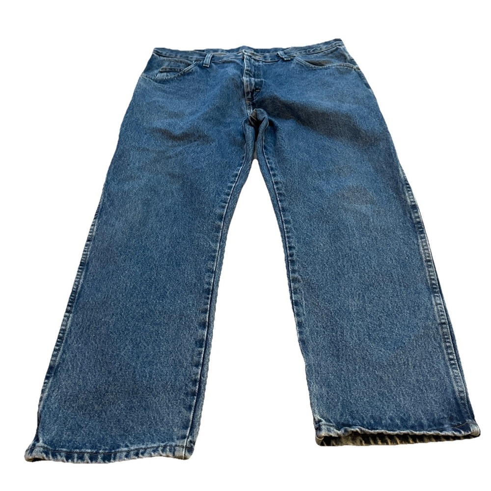 Vintage‎ Wrangler Jeans Men's 38x29 Blue Light Wash Regular Fit Straight Leg Y2K